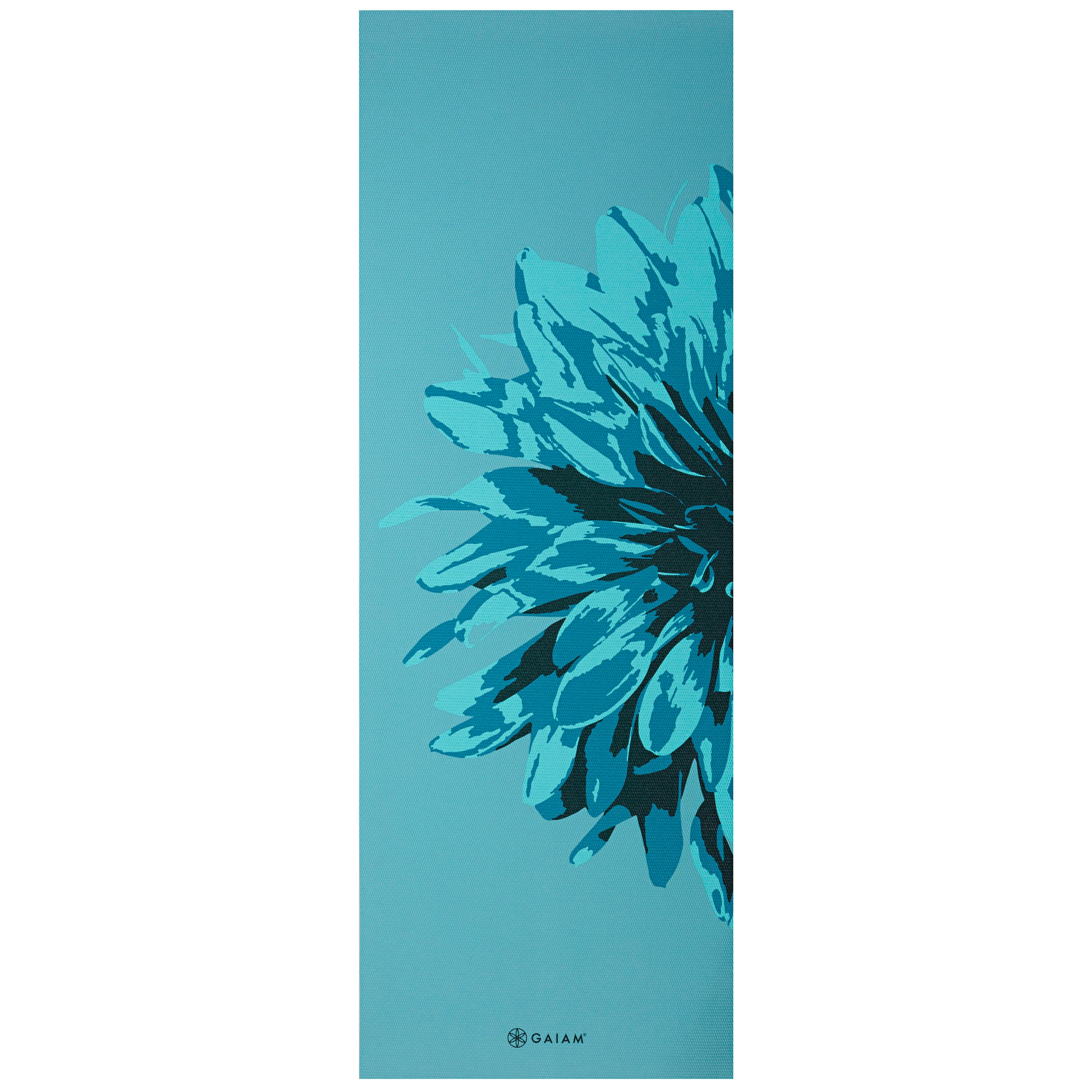 Gaiam Premium Vibrant Flourish Yoga Mat (6mm) flat